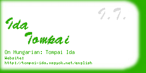 ida tompai business card